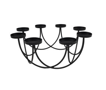 Teelichthalter Kerzenhalter Metall schwarz Ø 30,5 cm